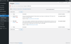 Page screenshot: Plugins &lsaquo; Test site &mdash; WordPress