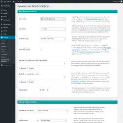 Page screenshot: Settings → Dynamic User Directory
