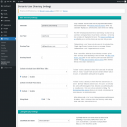 Page screenshot: Settings → Dynamic User Directory