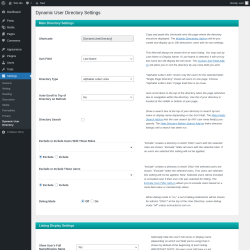 Page screenshot: Settings → Dynamic User Directory