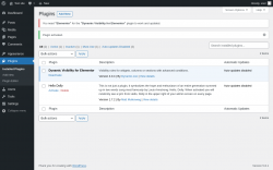 Page screenshot: Plugins &lsaquo; Test site &mdash; WordPress