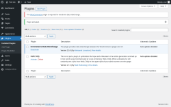 Page screenshot: Plugins &lsaquo; Test site &mdash; WordPress