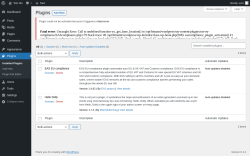 Page screenshot: Plugins &lsaquo; Test site &mdash; WordPress