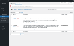 Page screenshot: Plugins &lsaquo; Test site &mdash; WordPress