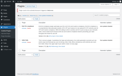 Page screenshot: Plugins &lsaquo; Test site &mdash; WordPress