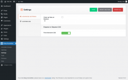 Page screenshot: Easy Accordion &rarr; Settings