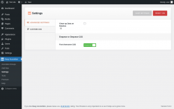 Page screenshot: Easy Accordion &rarr; Settings