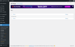Page screenshot: Easy Accordion &rarr; All FAQs