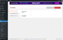 Page screenshot: Easy Accordion &rarr; Settings