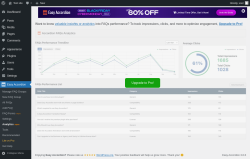 Page screenshot: Easy Accordion &rarr; Analytics NEW!