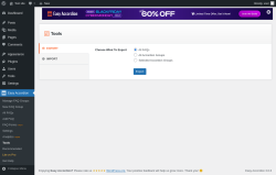 Page screenshot: Easy Accordion &rarr; Tools