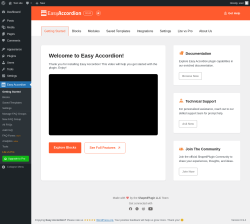 Page screenshot: Easy Accordion