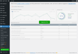 Page screenshot: Easy Accordion &rarr; Analytics NEW!