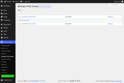 Page screenshot: Easy Accordion &rarr; Manage FAQ Groups