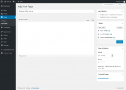 Page screenshot: Add New Page ‹ Test site — WordPress