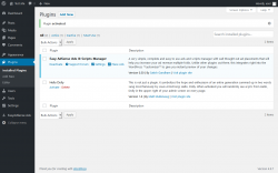 Page screenshot: Plugins ‹ Test site — WordPress