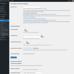 Page screenshot: Tools → Auto Blog Generator
