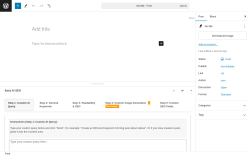 Page screenshot: Add New Post ‹ Test site — WordPress
