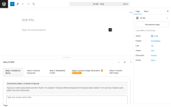 Page screenshot: Add New Page ‹ Test site — WordPress