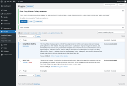 Page screenshot: Plugins ‹ Test site — WordPress