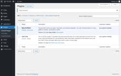 Page screenshot: Plugins &lsaquo; Test site &mdash; WordPress