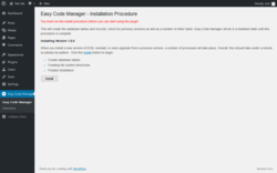 Page screenshot: Easy Code Manager