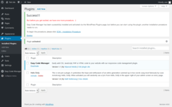 Page screenshot: Plugins &lsaquo; Test site &mdash; WordPress