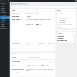 Page screenshot: Easy Dark Theme for Astra