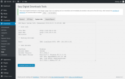 Page screenshot: Downloads → Tools → System Info