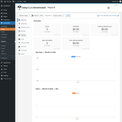 Page screenshot: Dashboard → Store Reports