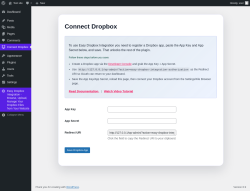Page screenshot: Connect Dropbox