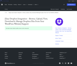 Page screenshot: Dropbox → Support Forum
