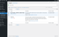 Page screenshot: Plugins &lsaquo; Test site &mdash; WordPress
