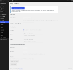 Page screenshot: Settings &rarr; Easy Feedback