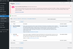 Page screenshot: Plugins ‹ Test site — WordPress