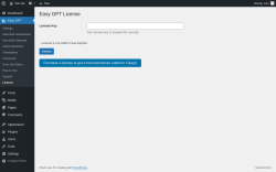 Page screenshot: Easy GPT → License