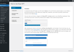 Page screenshot: Easy GPT → How to Use