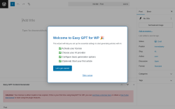 Page screenshot: Add Post ‹ Test site — WordPress