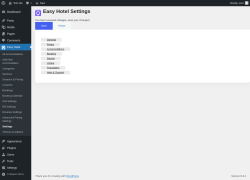 Page screenshot: Easy Hotel → Settings