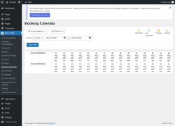 Page screenshot: Easy Hotel → Booking Calendar