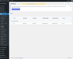 Page screenshot: Easy Hotel → Bookings