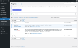 Page screenshot: Plugins ‹ Test site — WordPress