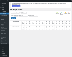 Page screenshot: Easy Hotel → Booking Calendar