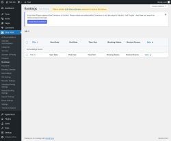 Page screenshot: Easy Hotel → Bookings