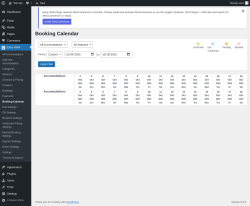 Page screenshot: Easy Hotel → Booking Calendar