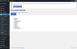 Page screenshot: Easy Hotel → Settings