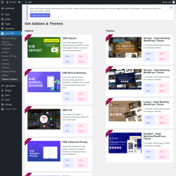 Page screenshot: Easy Hotel → Themes & Addons