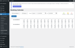 Page screenshot: Easy Hotel → Booking Calendar