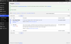 Page screenshot: Plugins &lsaquo; Test site &mdash; WordPress