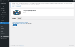 Page screenshot: Settings → Easy Image Optimizer